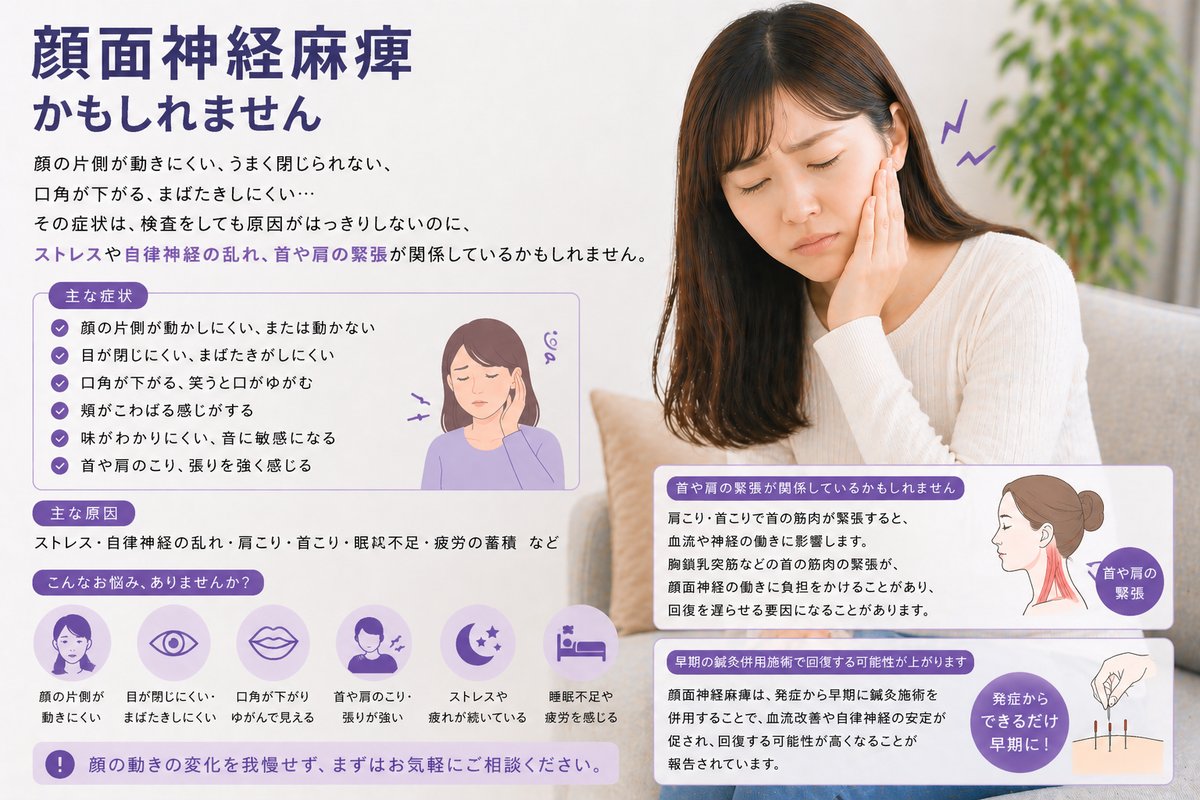 顔面神経麻痺の症状チェックリスト