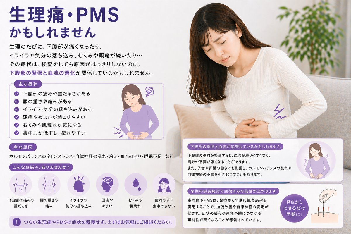 生理痛・PMSの症状チェックリスト