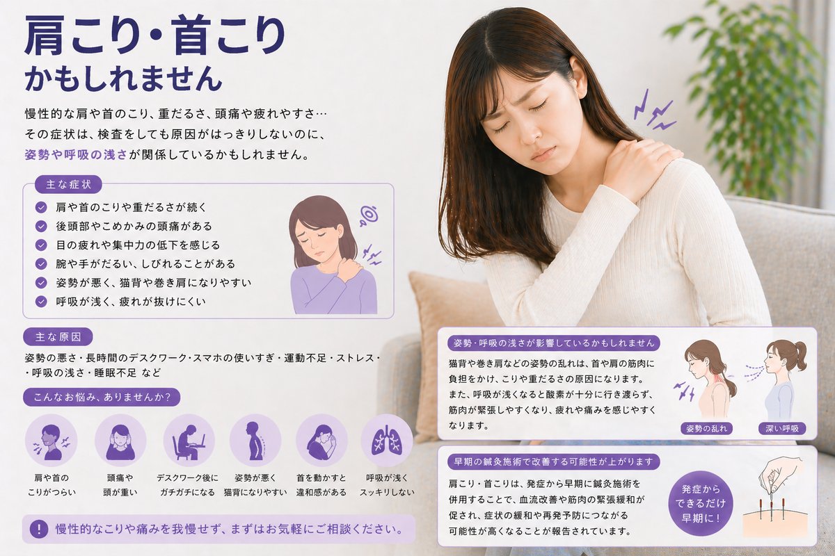 肩こり・首こりの症状チェックリスト