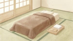 施術レポートのイラスト（和室の施術ベッド）